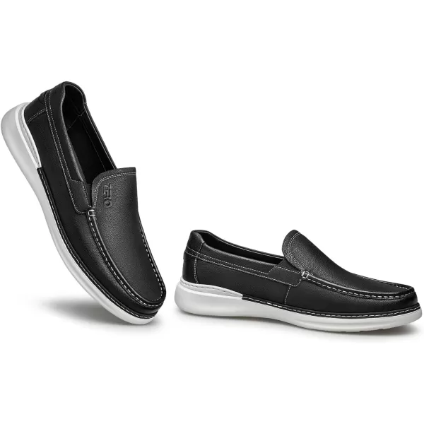 Mens Loafers ampamp Slipons Genuine Leather Thick Sole Lightweight R1312323 SpringBlack