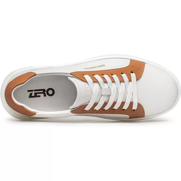 Mens Sneakers Simple Casual Leather Flat Shoes for Men SF1811 24 SpringOrange