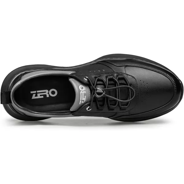 Mens fashion Sneakers Genuine Leather Simple Design easy walking shoes YF1823 24 SpringBlack