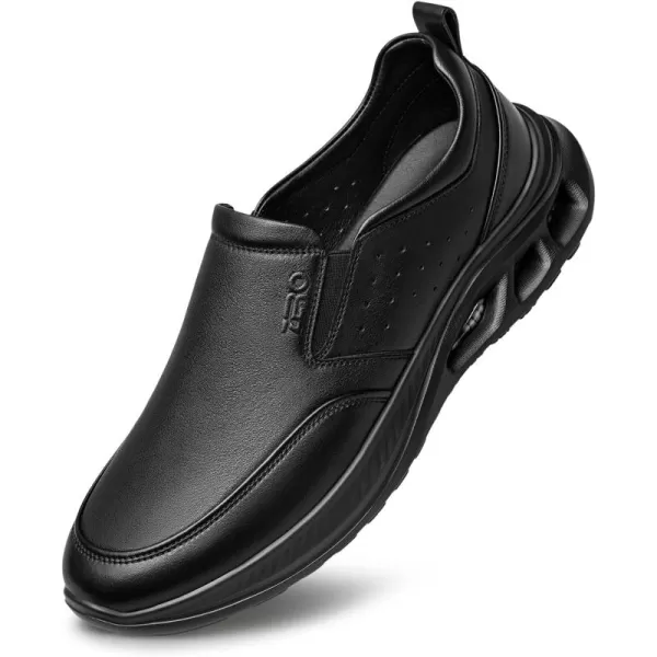 Mens Loafers Genuine Leather Argyle Pattern Wide RF1928 24 SpringBlack