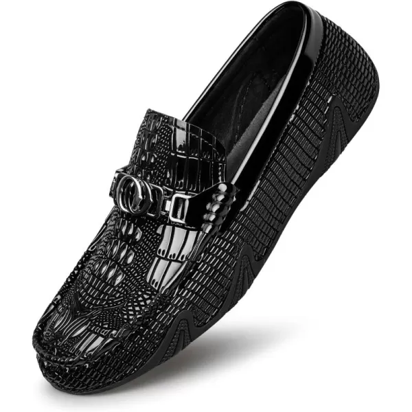 ZRO Mens Loafers ampamp Slipons Casual Leather Shoes with horesbit N1310323 SpringBlack