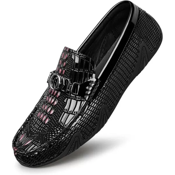 ZRO Mens Loafers ampamp Slipons Casual Leather Shoes with horesbit N1310323 SpringBlackred