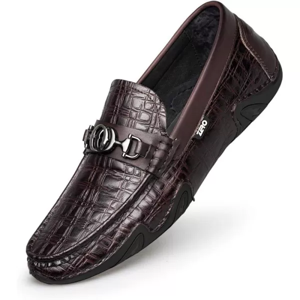 ZRO Mens N297 Fashion Driving Loafer Brown US 8