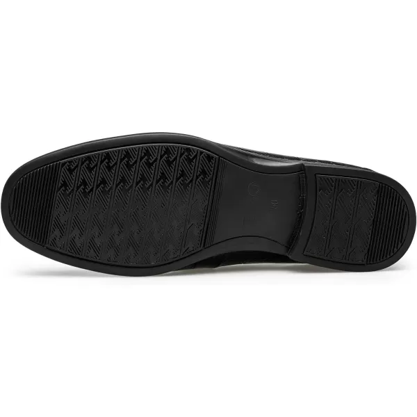 Loafer Mens Genuine Leather Bit Type Casual Crocodile Pattern B1223600AutumnBlack