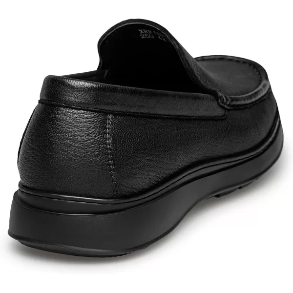 Mens Loafer Genuine Leather Suri Simple Slipon Heeled XRF1875 24 SpringBlack