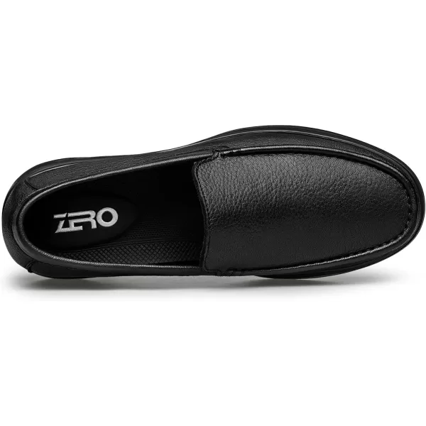 Mens Loafer Genuine Leather Suri Simple Slipon Heeled XRF1875 24 SpringBlack