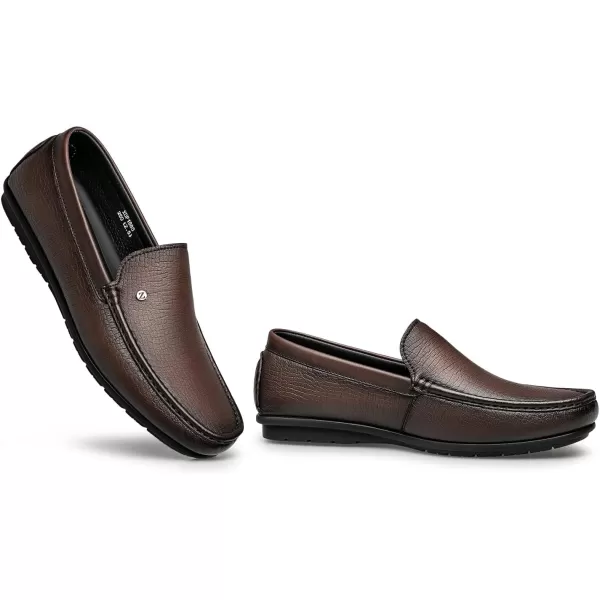 Mens Loafers ampamp Slipons Soft Genuine Leather Shoes for Men XDF1860 24 SpringBrown