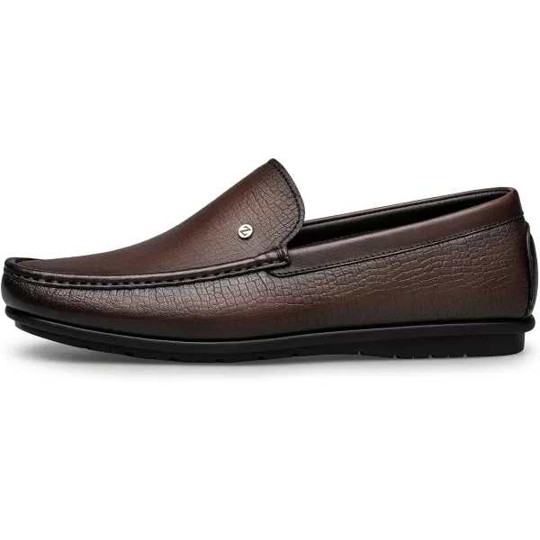 Mens Loafers ampamp Slipons Soft Genuine Leather Shoes for Men XDF1860 24 SpringBrown
