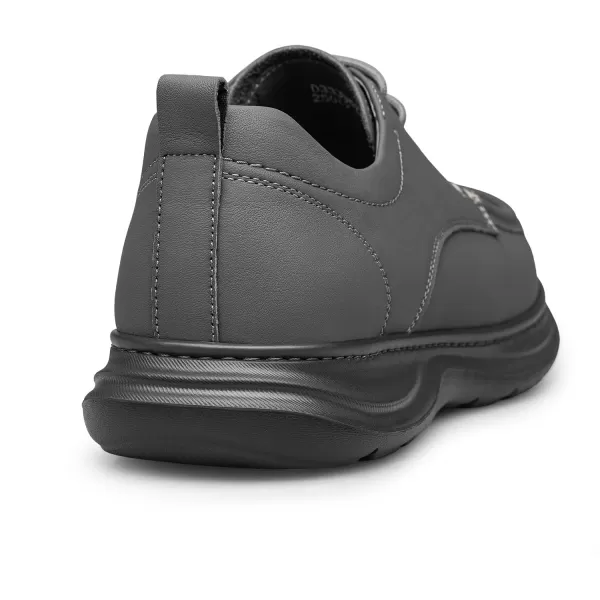 Mens Stylish Athletic Shoes  Genuine Leather Casual Soft Rubber Outsole D33395X 23 WinterGrey
