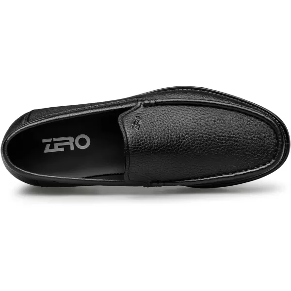 ZRO Mens Loafers ampamp Slipons Thick Bottom Anti Slip Leather D1318623 SpringBlack
