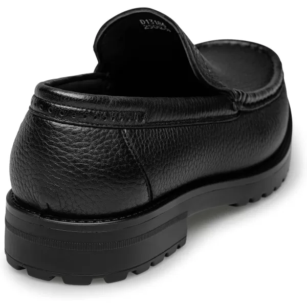ZRO Mens Loafers ampamp Slipons Thick Bottom Anti Slip Leather D1318623 SpringBlack