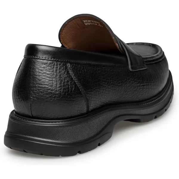 ZRO Mens Penny Loafers Casual Leather Shoes for Men XDF1837 24 SpringBlack