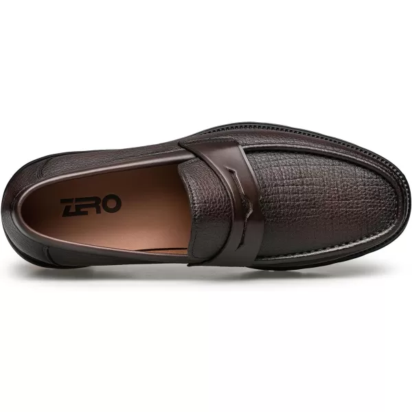 ZRO Mens Penny Loafers Casual Leather Shoes for Men XDF1837 24 SpringBrown