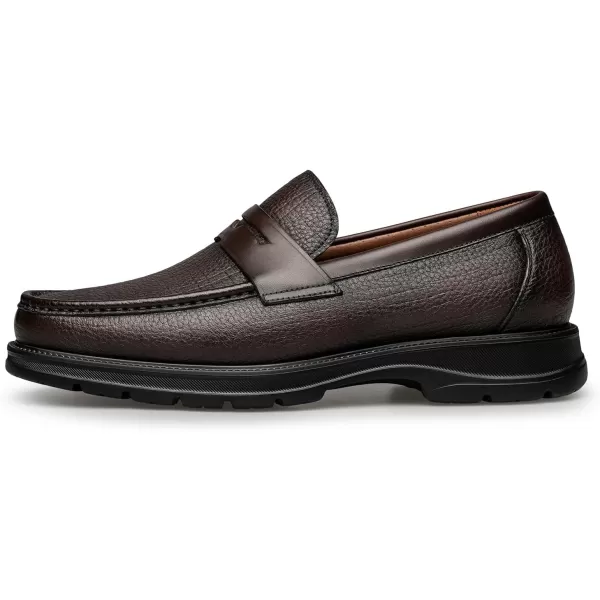 ZRO Mens Penny Loafers Casual Leather Shoes for Men XDF1837 24 SpringBrown