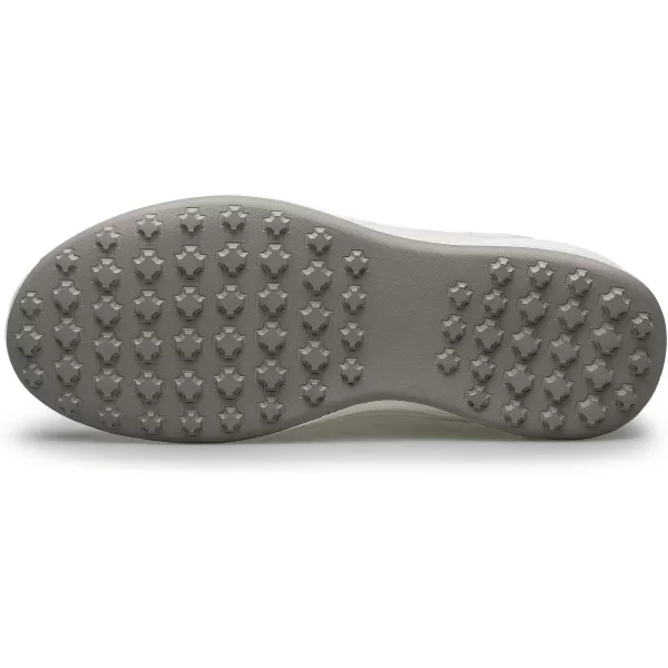 ZRO Mens Running Shoes Slip on Thick Bottom Casual Calf Leather Shoes for Men R1306323 SpringWhite