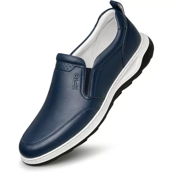 ZRO Mens Loafers ampamp Slipons Wide Soft Fashion Leather Shoes for Men RF1806 24 SpringBlue