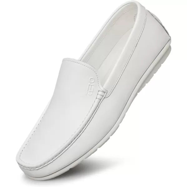 ZRO Mens loafers ampamp slipons comfort wide width leather shoes for men NF1802 24 SpringWhite