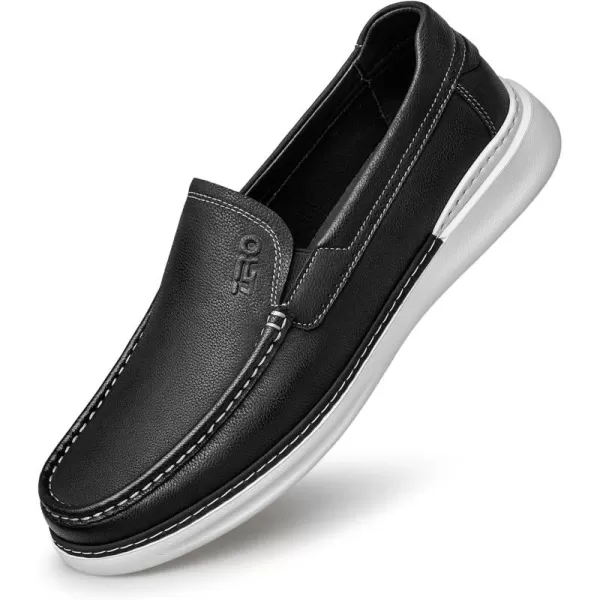 imageMens Loafers ampamp Slipons Genuine Leather Thick Sole Lightweight R1312323 SpringBlack
