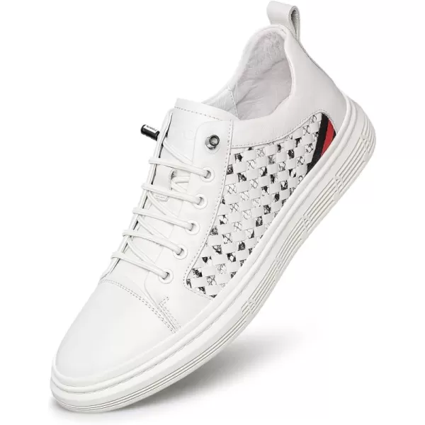 imageZRO Mens No Tie Shoelaces Fashion SneakersWhite