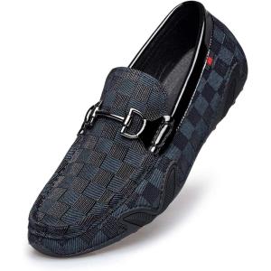 imageZRO Mens Workplace Commuting Business Casual Shoes  Light Luxury and Comfortable Loafers  Wear Resistant and NonSlip Top Layer Cowhide Driving Shoes Universal for All SeasonsBlue