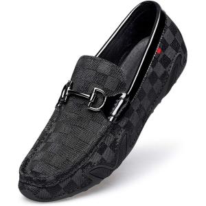imageZRO Mens Workplace Commuting Business Casual Shoes  Light Luxury and Comfortable Loafers  Wear Resistant and NonSlip Top Layer Cowhide Driving Shoes Universal for All SeasonsBlack