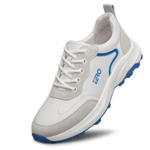 imageMens Suede Sneakers with Genuine Leather Laces  The Perfect Blend of Style and Comfort Y1303223 SpringWhite