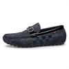 imageZRO Mens Milan Street Loafers Light Luxury Driving Shoes top Layer Cowhide Fashionable and Comfortable Penny LoafersBlue