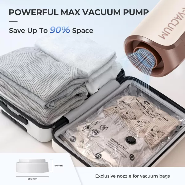 FLEXTAILGEAR 10 kPa Vacuum Pump for SelfInflatable Air Mattress Portable Electric Air Pump Vacuum for Vacuum Bags for Clothing Camping USB C Rechargeable Vacuum Pump Battery