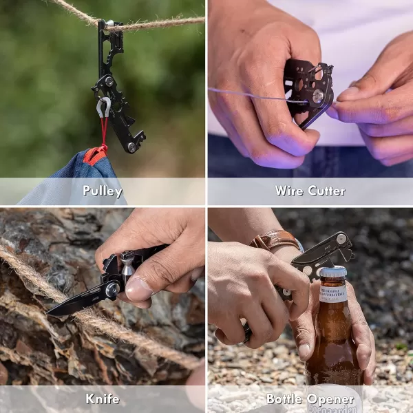 FLEXTAILGEAR Foldable Multi Tool Card Size with Knife Gadget Wallet Set Pocket Kit Camping Outdoor Multitools Accessories for Every Day Carry