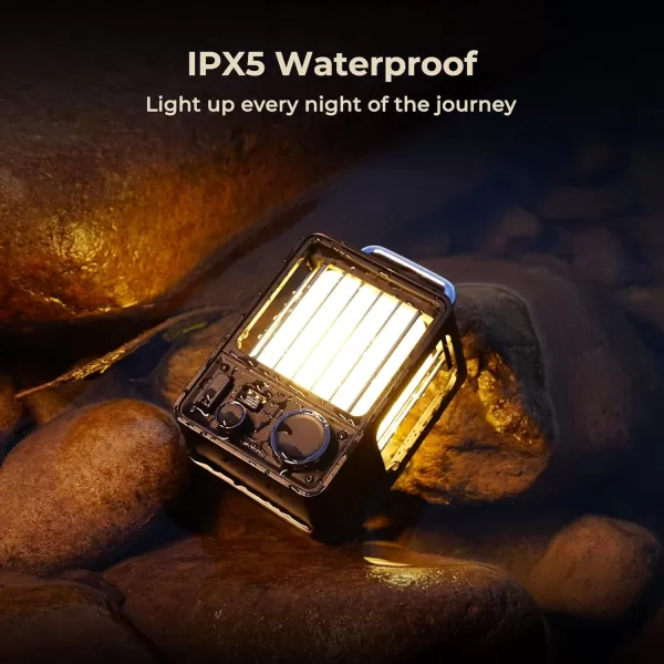 FLEXTAILGEAR LED Camping Lantern RechargeableProgressive Light ModesVintage Camping LightIPX5 Waterproof Portable Rechargeable Lantern for PatioHikingCampingBedroom