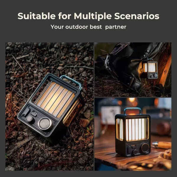 FLEXTAILGEAR LED Camping Lantern RechargeableProgressive Light ModesVintage Camping LightIPX5 Waterproof Portable Rechargeable Lantern for PatioHikingCampingBedroom