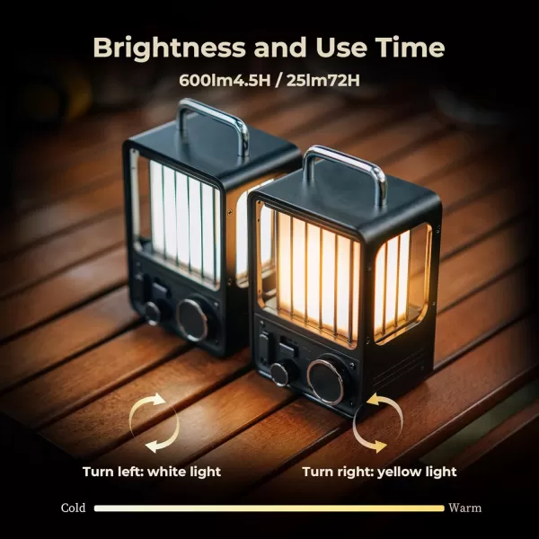 FLEXTAILGEAR LED Camping Lantern RechargeableProgressive Light ModesVintage Camping LightIPX5 Waterproof Portable Rechargeable Lantern for PatioHikingCampingBedroom