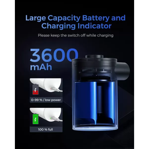 FLEXTAILGEAR MAX Pump 2020 Portable Air Pump with 3600mAH Battery USB Rechargeable Air PumpQuick Inflate Deflate for Sleeping Pads Air Mattress Pool Toys Floats Swimming Ring Air Bed GreenMP2020 Dark Black