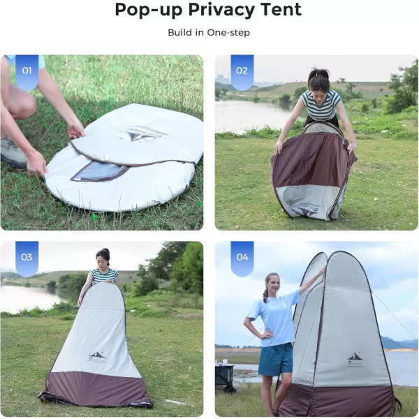 FLEXTAILGEAR Pop Up Privacy Tent Portable Camping Shower Instant Privacy Shelters Changing Dressing Room Pod Outdoor Camp Potty Toilet Bathroom with Carry Bag for Camping Hiking Beach Sunshade Fishing
