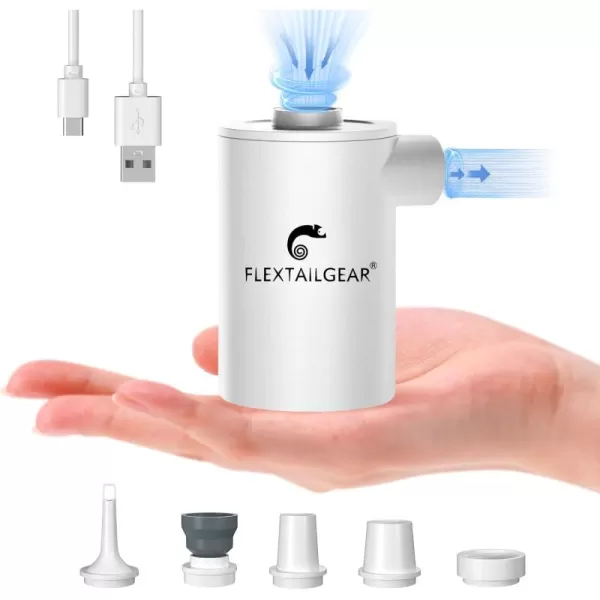 FLEXTAILGEAR MAX Pump 2020 Portable Air Pump with 3600mAH Battery USB Rechargeable Air PumpQuick Inflate Deflate for Sleeping Pads Air Mattress Pool Toys Floats Swimming Ring Air Bed GreenMP2020 Beige