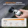 imageFLEXTAILGEAR Max Pump 3 Portable Air Pump for Inflatables 5Kpa Electric Air Pump 500Lmin Air Mattress Pump with Camping Light for Inflatable Pillows Swim Rings Storage Bags Air MattressesBoatsWhite