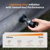 imageFLEXTAILGEAR Max Pump 3 Portable Air Pump for Inflatables 5Kpa Electric Air Pump 500Lmin Air Mattress Pump with Camping Light for Inflatable Pillows Swim Rings Storage Bags Air MattressesBoatsBlack