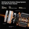 imageFLEXTAILGEAR Portable Sleeping Pad with Electric Air Pump 56 RValue Self Inflating Sleeping Pad Ultralight Air Mattress for Camping Backpacking Hiking Travel LargeTwin XL