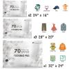 imageFLEXTAILGEAR Vacuum Storage Bags with Portable Electric Air Pump 6 Pack 2 x Small 3 x Medium 1 x Large Space Saver Bags for Travel and Home Use