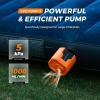 imageFLEXTAILGEAR 5KPa Air Mattress Pump1000Lmin Ultra Large Air Flow Air Pump for Inflatables Rechargeable Inflatable Bed Pumps Electric Air Pump for Kayaking Air Beds Sleeping Pads Pool FloatsOrange