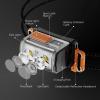imageFLEXTAILGEAR 1600 Lumen Ultra Bright Lightweight Headlamp USBC Rechargeable Outdoor Headlamp with White Red Light Adjustable Headband for Camping Back Packing Hiking FishingOrange