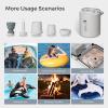 imageFLEXTAILGEAR Tiny Pump Portable Air Pump UltraMini Air Pump with 1300mAh Battery USB Rechargeable to Inflate Deflate for Pool Floats Air Bed Air Mattress Swimming Ring Vacuum Storage BagsLight GrayLight Gray
