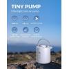 imageFLEXTAILGEAR Tiny Pump Portable Air Pump UltraMini Air Pump with 1300mAh Battery USB Rechargeable to Inflate Deflate for Pool Floats Air Bed Air Mattress Swimming Ring Vacuum Storage BagsLight GrayWhite