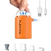 image:imageFLEXTAILGEAR 4kPa Air Pump for Inflatables Portable Air Mattress Pump Mini Camping Air Pump Rapid InDeflation with 180 Lmin Airflow for Sleeping Pads Pool FloatSwimming Ring Vacuum Storage Bagsorange