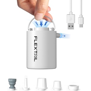 image:imageFLEXTAILGEAR 4kPa Air Pump for Inflatables Portable Air Mattress Pump Mini Camping Air Pump Rapid InDeflation with 180 Lmin Airflow for Sleeping Pads Pool FloatSwimming Ring Vacuum Storage Bagswhite