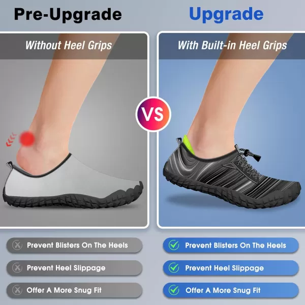 Builtin Heel Grips Water Shoes for Kids Girls Boys Hiking Wide Barefoot Swim Beach Pool Big KidBlack Space