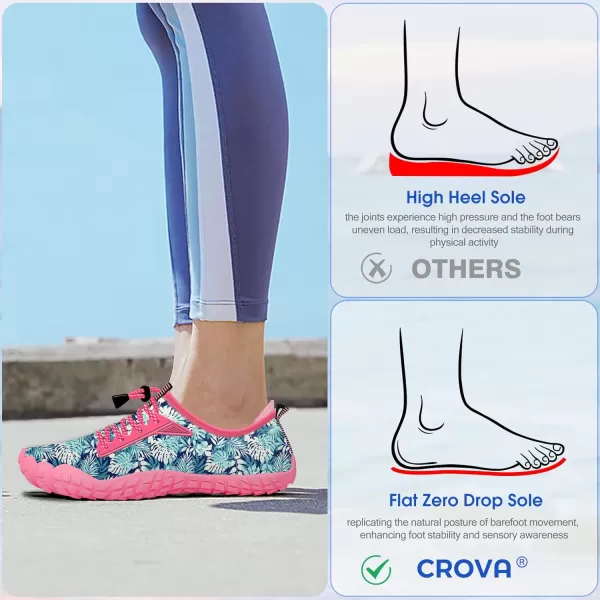 Builtin Heel Grips Water Shoes for Kids Girls Boys Hiking Wide Barefoot Swim Beach Pool Big KidBlue Seagrass