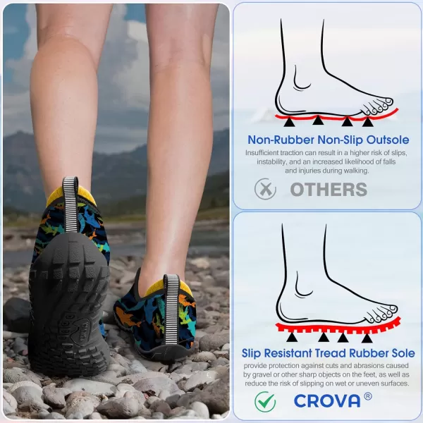 Builtin Heel Grips Water Shoes for Kids Girls Boys Hiking Wide Barefoot Swim Beach Pool Big KidColorful Sharks