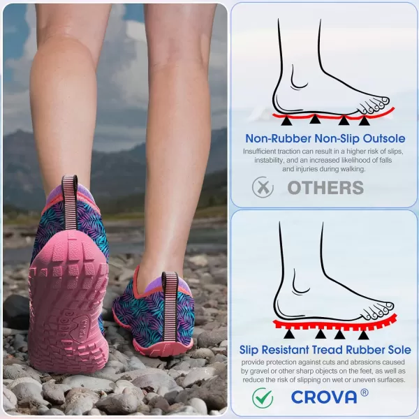 Builtin Heel Grips Water Shoes for Kids Girls Boys Hiking Wide Barefoot Swim Beach Pool Big KidEnthusiastic Seaweeds