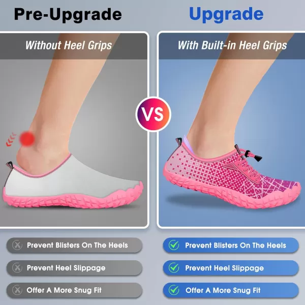 Builtin Heel Grips Water Shoes for Kids Girls Boys Hiking Wide Barefoot Swim Beach Pool Big KidPurple Melody